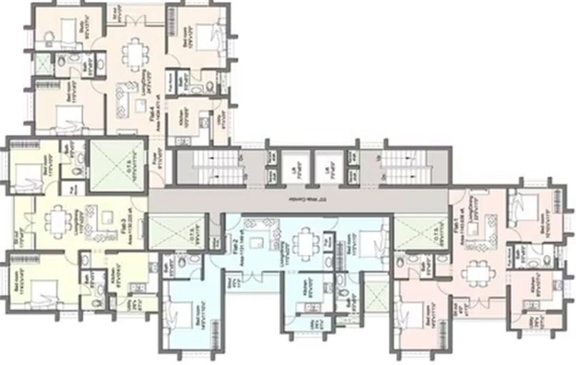 Floor Plan of Krishna Tivoli Gardens in Vadapalani, Chennai - Image 282827