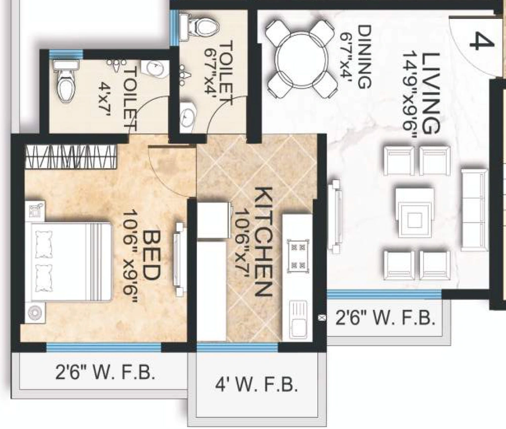 1 BHK Flat in Gagangiri Ellora Heights in Dahisar East, Mumbai - Image 844881