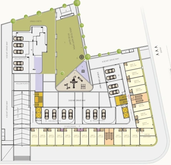 Master Plan of Paarijat Heights in Vatva, Ahmedabad - Image 264269