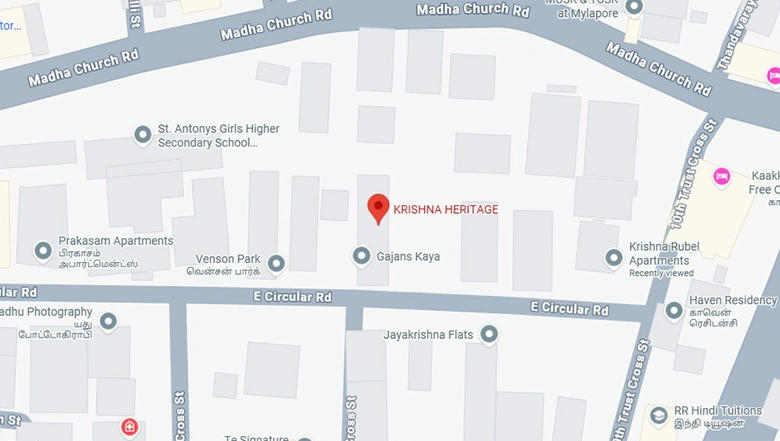 Location of Krishna Heritage in Raja Annamalai Puram, Chennai - Image 284289