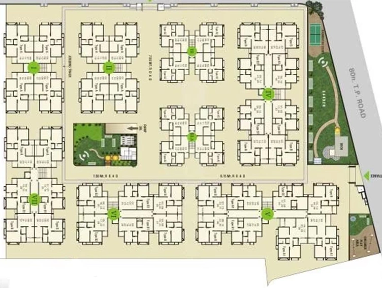 Master Plan of Takshashila Eco Green in Vastral, Ahmedabad - Image 270598