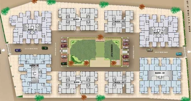 Master Plan of Takshashila Residency in Nava Naroda, Ahmedabad - Image 265688
