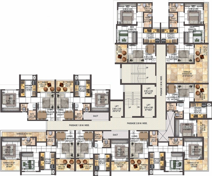 Floor Plan of SS Balaji Krishna in Dombivli, Thane - Image 168599
