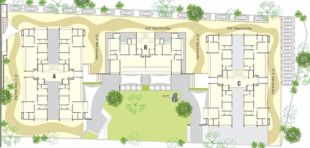 Master Plan of Vivaan Magnolia Residency in Jodhpur Village, Ahmedabad - Image 272091