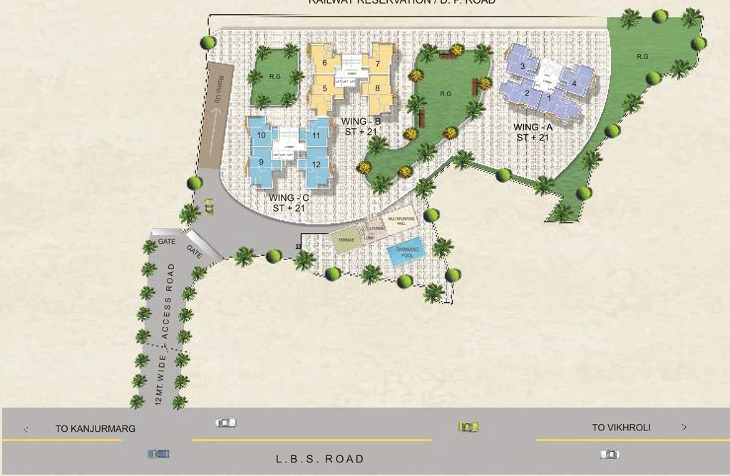 Master Plan of Rajesh Raj Splendour in Vikhroli West, Mumbai - Image 336031