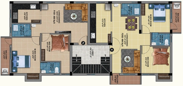 Floor Plan of MP Uphill And Valley in Pozhichalur, Chennai - Image 237278