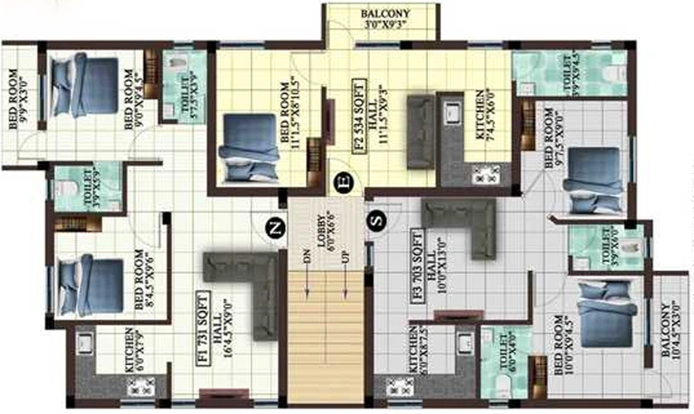 Floor Plan of MP Sanvi in Anakaputhur, Chennai - Image 237558