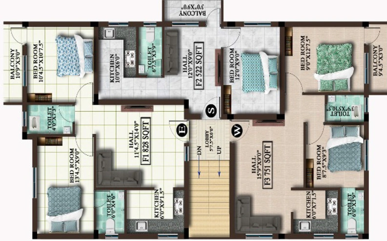 Floor Plan of MP Wenda in Pammal, Chennai - Image 237850