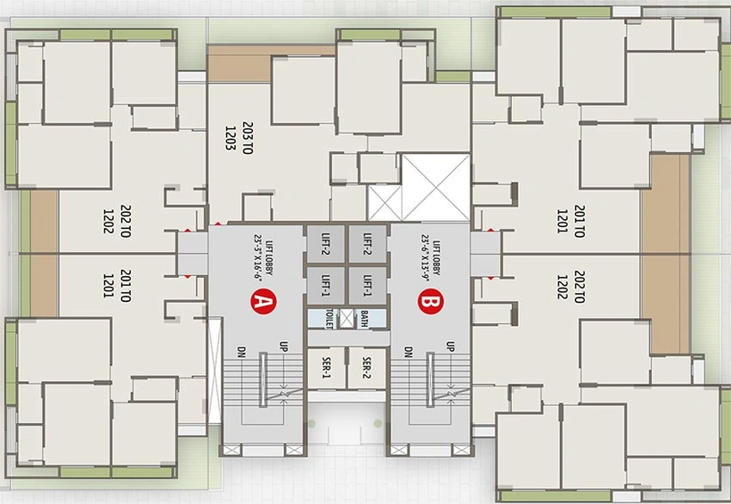 Floor Plan of HR Eliseo 3 in Sarkhej, Ahmedabad - Image 260320