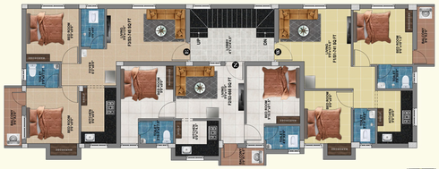 Floor Plan of MP Hila in Pozhichalur, Chennai - Image 238190