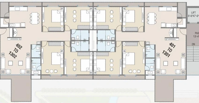 Floor Plan of Shashvat Astron Avenue in Bhayli Road, Vadodara - Image 128209