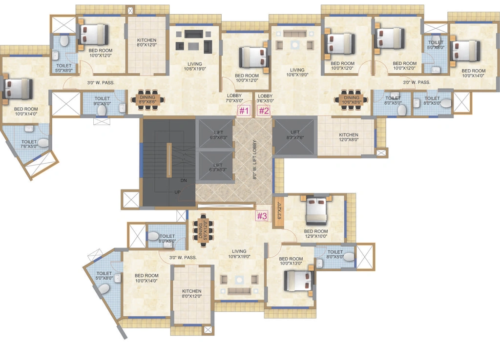 Floor Plan of GHP Trinity in Powai, Mumbai - Image 331367