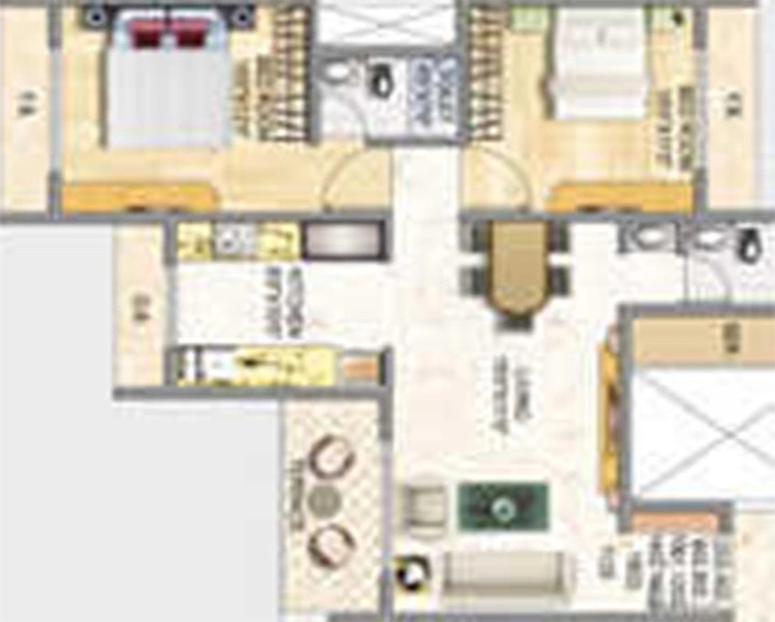 2 BHK Flat in GHP Aston in Kharghar, Navi Mumbai - Image 839976