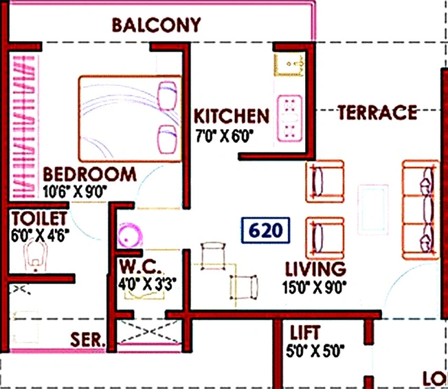 1 BHK Flat in GHP Casa in Ulwe, Navi Mumbai - Image 840078