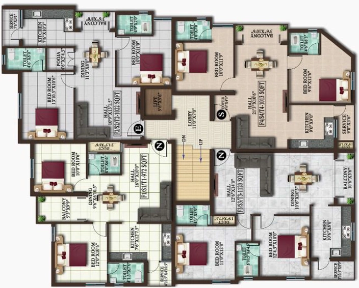 Floor Plan of MP Venus in Sembakkam, Chennai - Image 238417