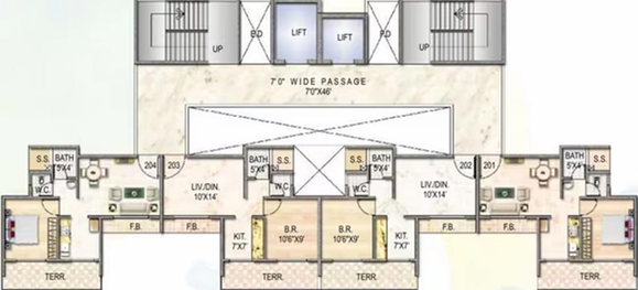 Floor Plan of GHP Sonnet in Kharghar, Navi Mumbai - Image 240629