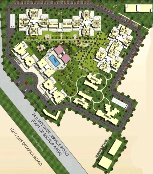 Master Plan of Pareena Express Heights in Sector 99A, Gurgaon - Image 237540