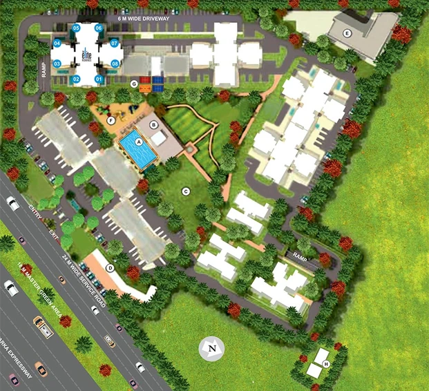 Master Plan of Pareena The Elite Residences in Sector 99A, Gurgaon - Image 237652