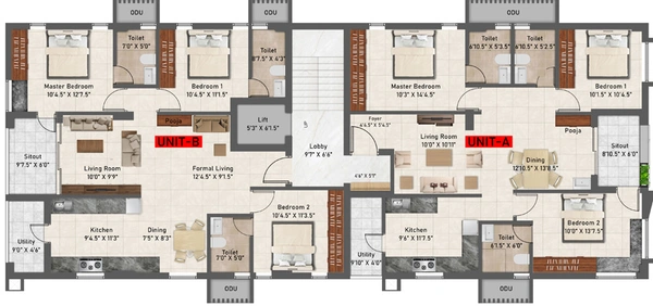 Floor Plan of Sree Guru Prithvi in Anna Nagar, Chennai - Image 244679