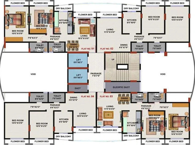 Floor Plan of HDIL Harmony in Goregaon West, Mumbai - Image 229776