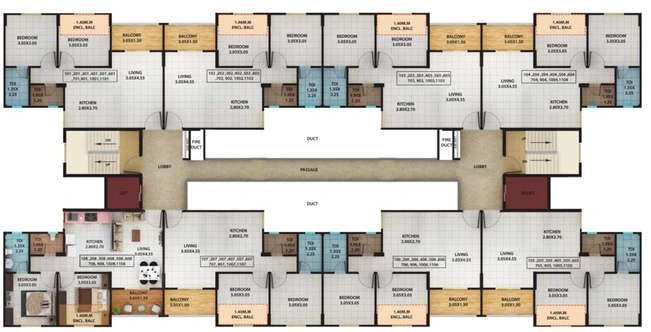 Floor Plan of Kolte Patil Ivy Nia in Wagholi, Pune - Image 10230