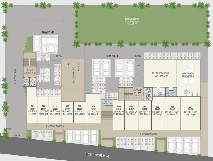 Master Plan of Santram Glade Aroma in Kareli Baug, Vadodara - Image 128784