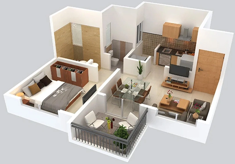 1 BHK Flat in Zen Abhimaan Homes in Shirgaon, Pune - Image 835616
