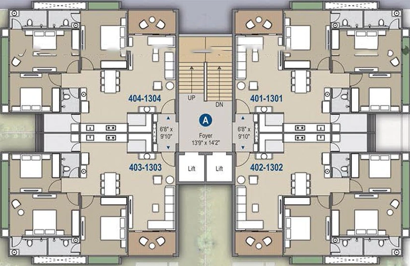 Floor Plan of Vandematram Sky 100 in Thaltej, Ahmedabad - Image 270318