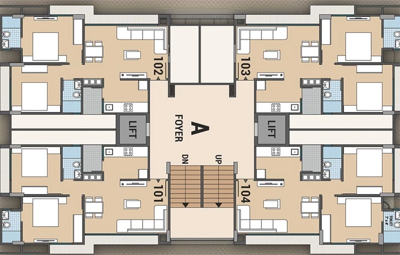 Floor Plan of Vandematram Vashudha in Gota, Ahmedabad - Image 270923