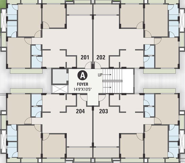 Floor Plan of Vandematram Hills in Gota, Ahmedabad - Image 270830