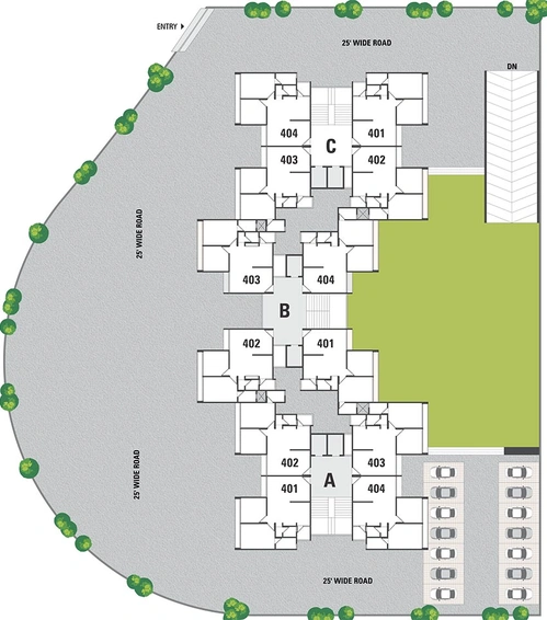 Master Plan of Vandematram Vridavan Height in Gota, Ahmedabad - Image 270944