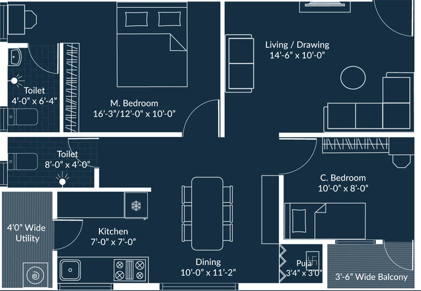 2 BHK Flat in Janapriya Unnati in Isnapur, Hyderabad - Image 781575