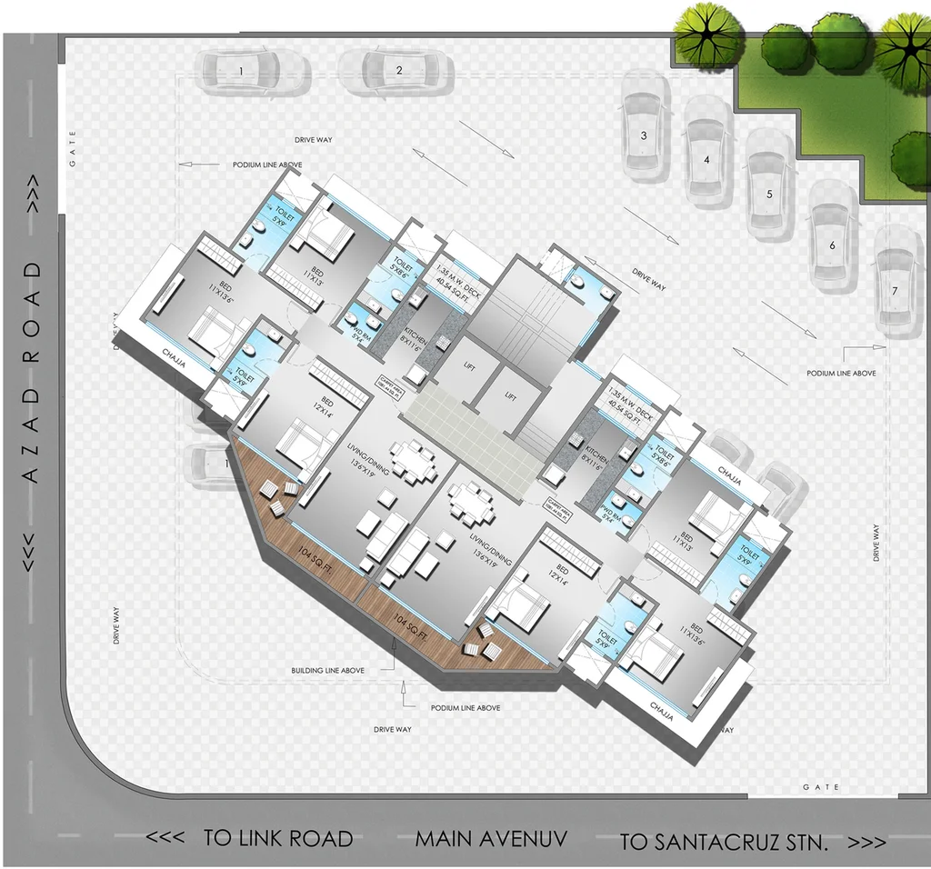 Master Plan of S Raheja Sapphire in Santacruz West, Mumbai - Image 305122