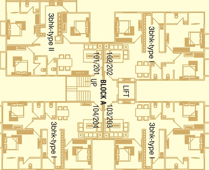 Floor Plan of Swarnim Hexa in Gota, Ahmedabad - Image 270084