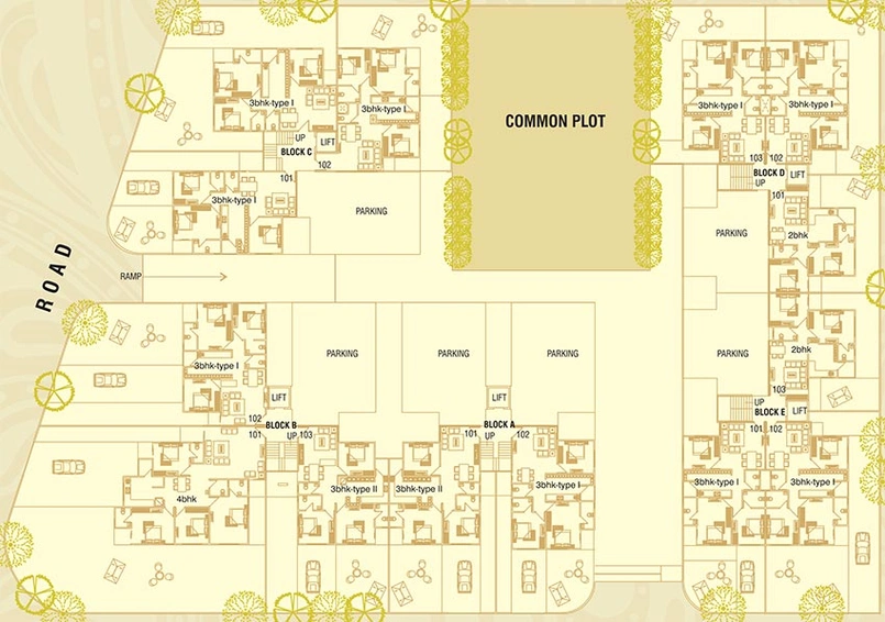 Master Plan of Swarnim Hexa in Gota, Ahmedabad - Image 270083