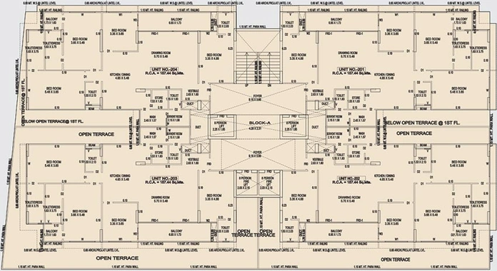 Floor Plan of Rashmi Ombre in Shantipura, Ahmedabad - Image 266412
