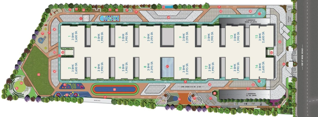 Master Plan of Raghavendra Panchajanya Heights in Bandam Kommu, Hyderabad - Image 125930