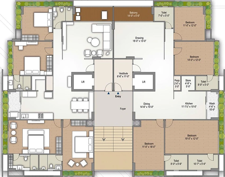 Floor Plan of Shridhar Anantara in Shahibaug, Ahmedabad - Image 259834