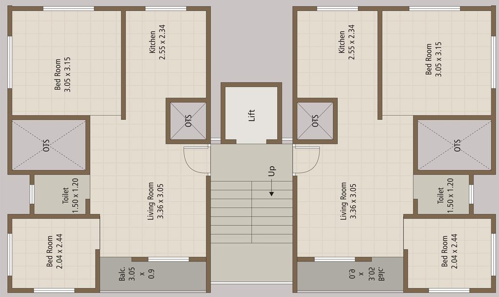Floor Plan of Vandan Avenue in Gotri, Vadodara - Image 128273