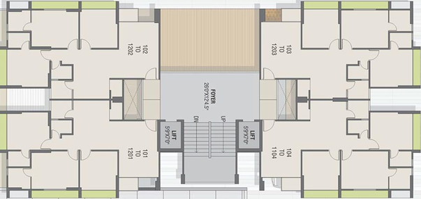 Floor Plan of Swastik Heights in Zundal, Ahmedabad - Image 270174
