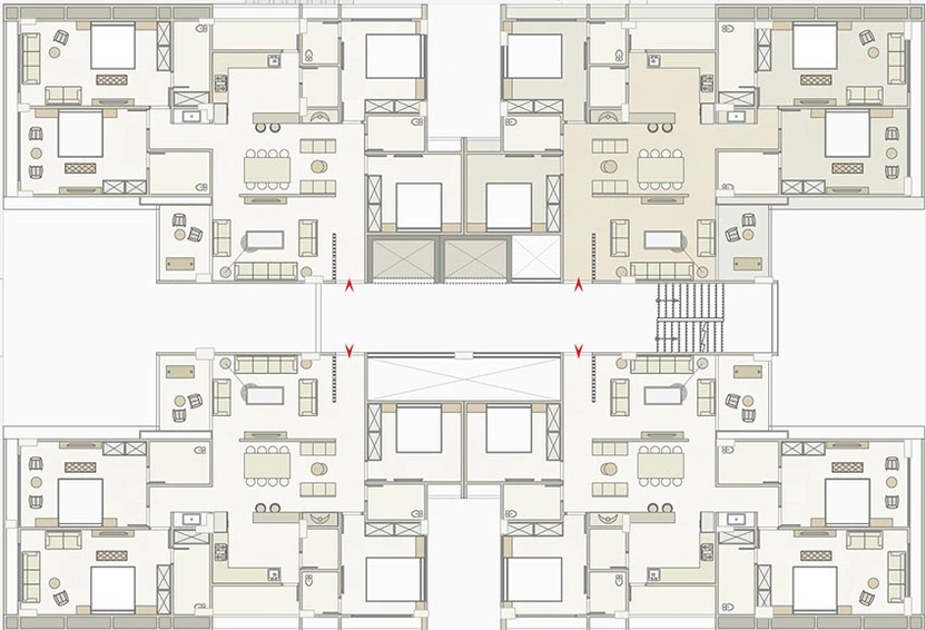 Floor Plan of VR Visionnair in Bodakdev, Ahmedabad - Image 272131