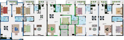 Floor Plan of Nirmala Vihar in Juggaur, Lucknow - Image 247096