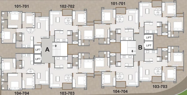 Floor Plan of Shivam Neelkanth Palms in Atladara, Vadodara - Image 128806
