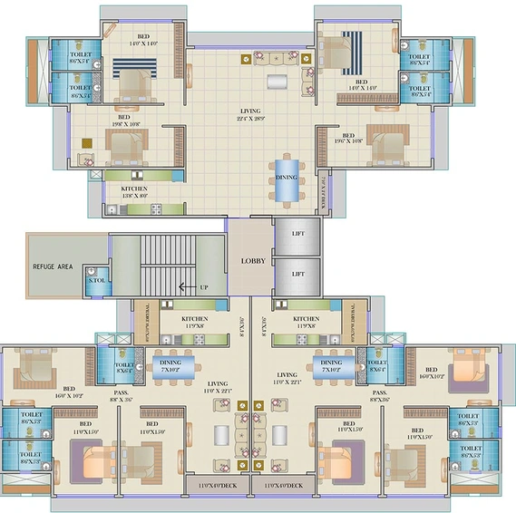 Floor Plan of AP Valencia in Santacruz West, Mumbai - Image 255980
