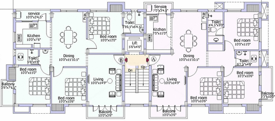 Floor Plan of Pushkar KV Residency in Anna Nagar, Chennai - Image 225537