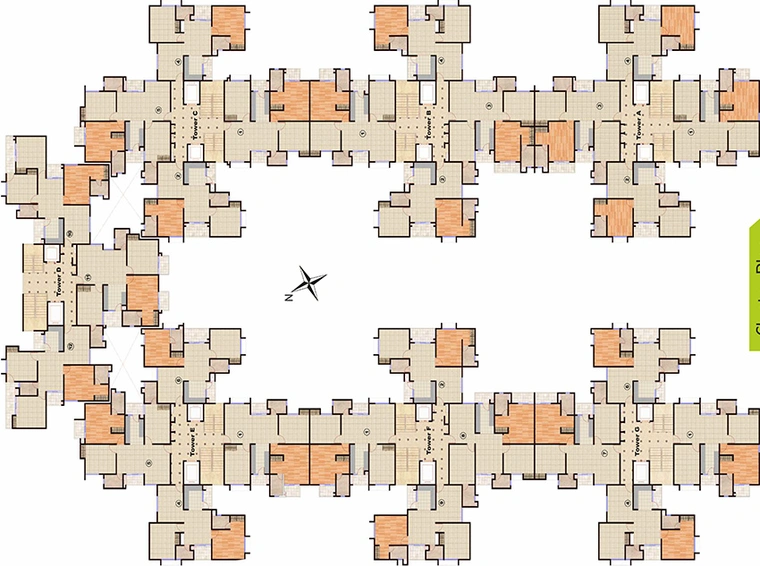 Floor Plan of Spring Greens Phase I in Faizabad Road, Lucknow - Image 251024