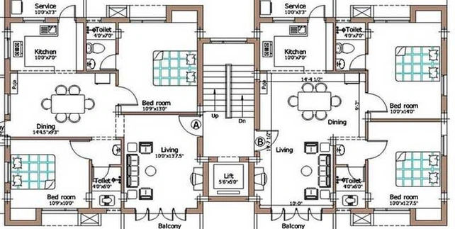 Floor Plan of Pushkar JK Gardens in Anna Nagar, Chennai - Image 225531