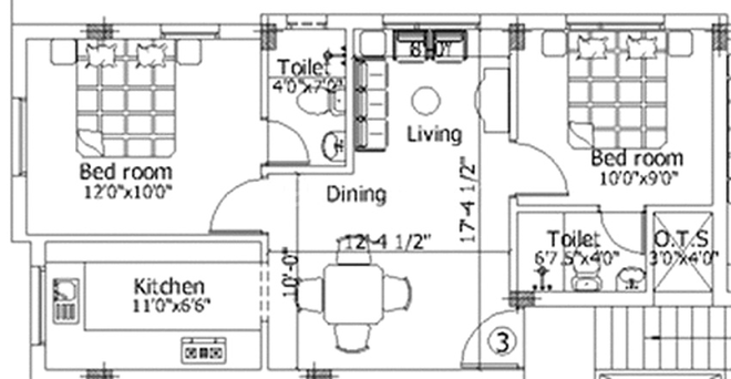 2 BHK Flat in Pushkar Monte Carlo in Kolathur, Chennai - Image 833909