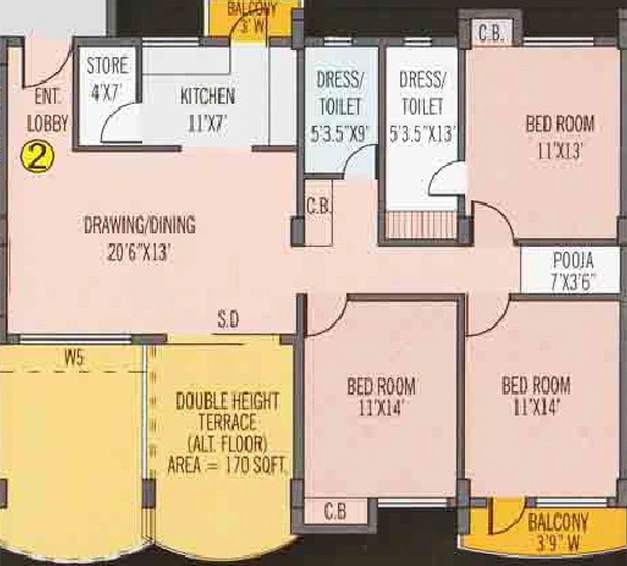 3 BHK Flat in Vikramshila Vatika in Bariatu, Ranchi - Image 849685
