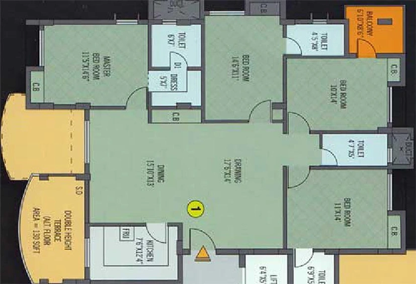 4 BHK Flat in Vikramshila Vatika in Bariatu, Ranchi - Image 849686